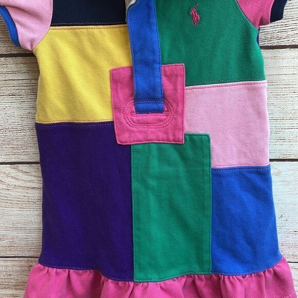 RALPH LAUREN COLOR BLOCK PATCHWORK DRESS‎ - Picture 3 of 5